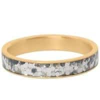 iXXXi Jewelry Vulring Glitter Confetti 4mm Goudkleurig