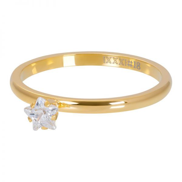 iXXXi Jewelry Vulring Star Crystal Stone 2mm Goudkleurig