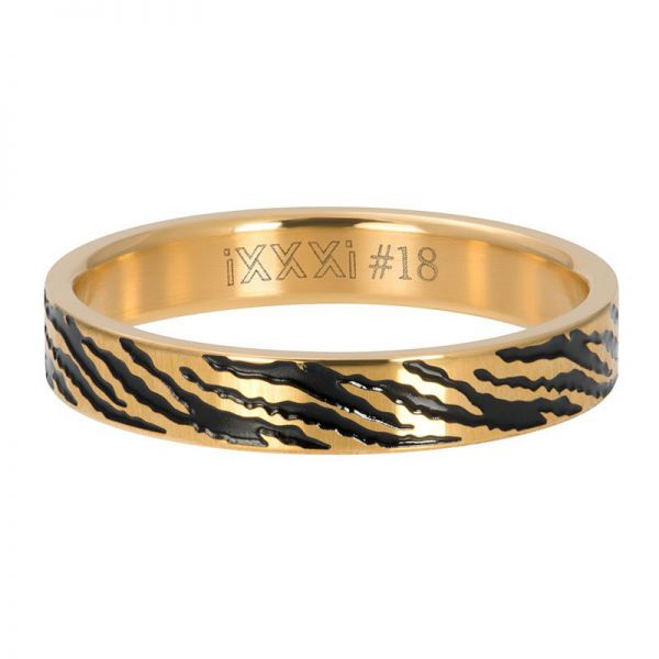 iXXXi Jewelry Vulring 4mm Zebra Goudkleurig
