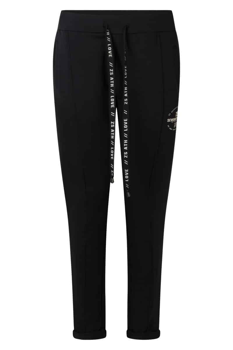 Zoso 216 Diba Sporty Trousers With Print Navy/Off White