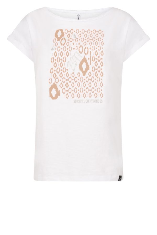 Zoso 223 Rachel T-Shirt With Print Sand