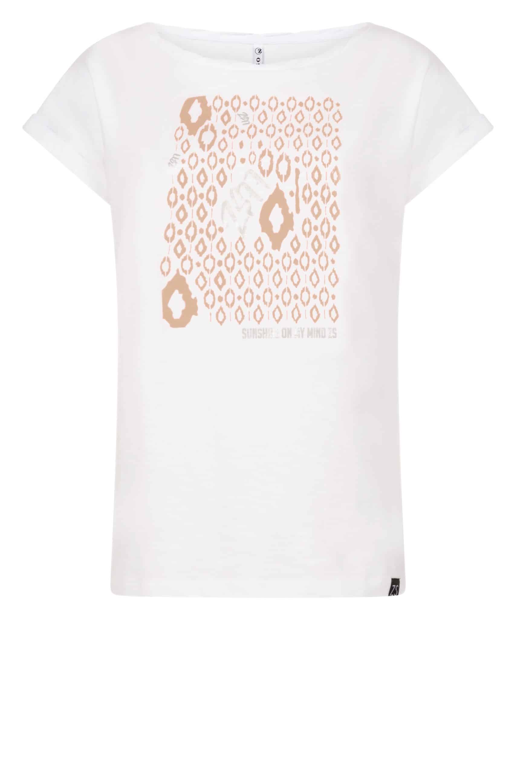Zoso 223 Rachel T-Shirt With Print Sand