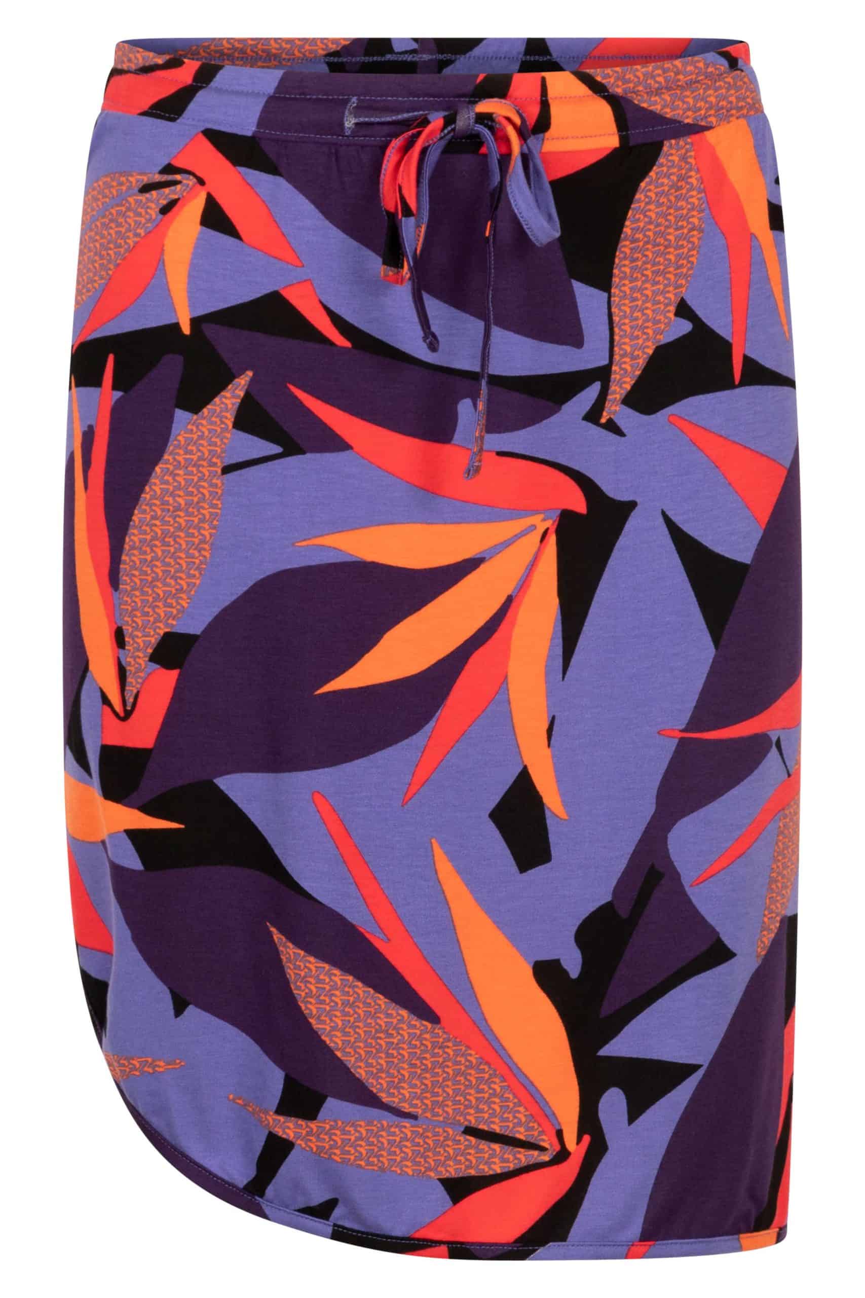 Zoso 223 Sunny Allover Printed Skirt Purple