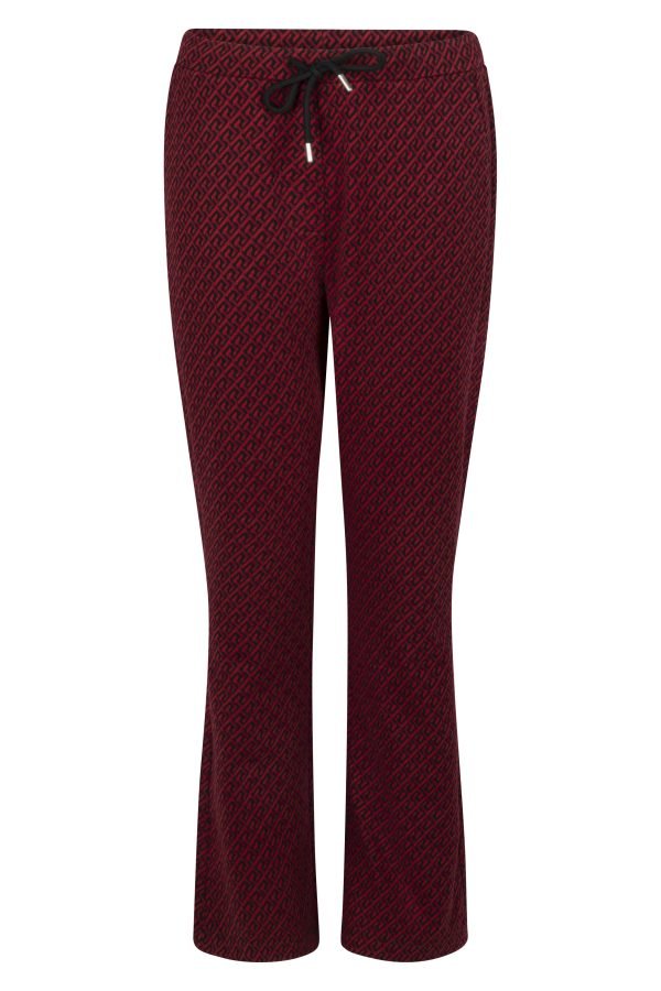 Zoso 224 Audrey Jaquard Pant Ruby Red/ Black