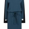 Zoso 224 Belinda Knitted Dress Petrol/Black