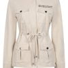 Zoso 224 Fame Sporty Jacket With Studs Oatmeal