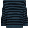 Zoso 224 Penny Striped Sweater Petrol/Black
