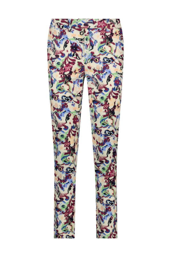 Tramontana Q22-07-101 Trousers Chino Spring Garden Print
