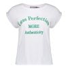 Geisha T-Shirt Embroided Text 32104-41 White/Green