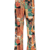 Geisha 31430-81 Pants Patch Print Orange/Emerald