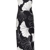 Geisha 37379-60 Dress Long AOP Black/Off-White