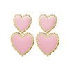 Heart Earrings Pink