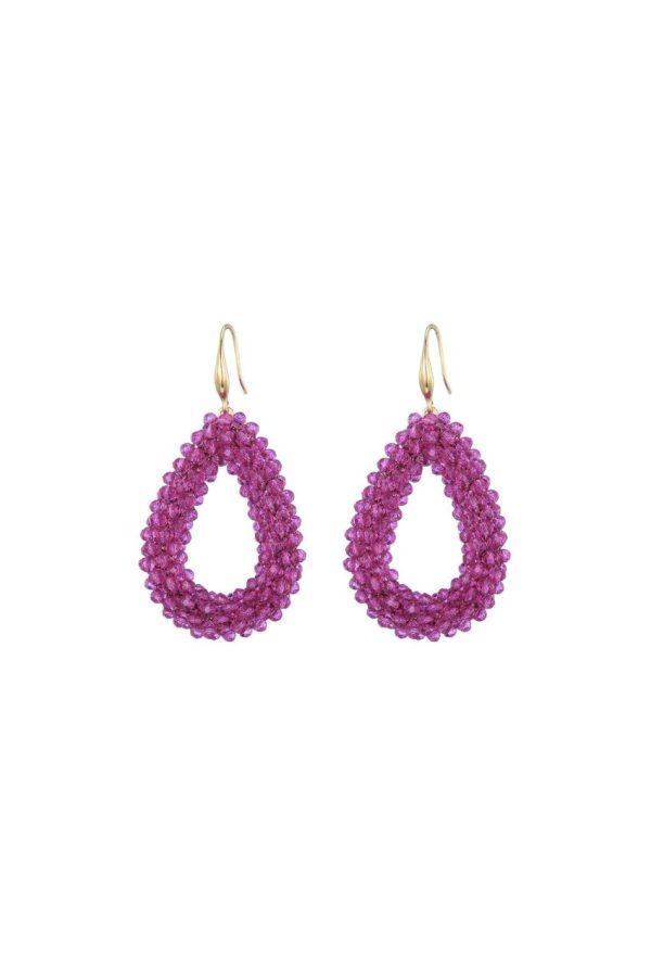 Evi Statement Earrings Pink