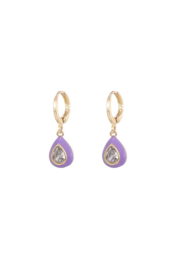 Mae Earrings Zirconia Purple