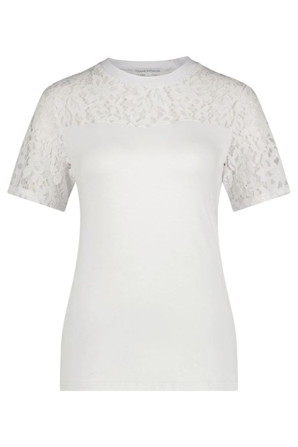 Tramontana C17-08-301 Top S/S Lace Details White