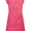 Zoso 232 Penny Printed Travel Dress Fiery Red/Multicolor