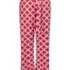Zoso 232 Maggy Printed Crepe Pant Fiery Red/White