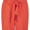 Zoso 232 Verona Solid Crepe Shorts Fiery Red