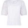 Zoso 232 Melanie T-Shirt With Embroderie White