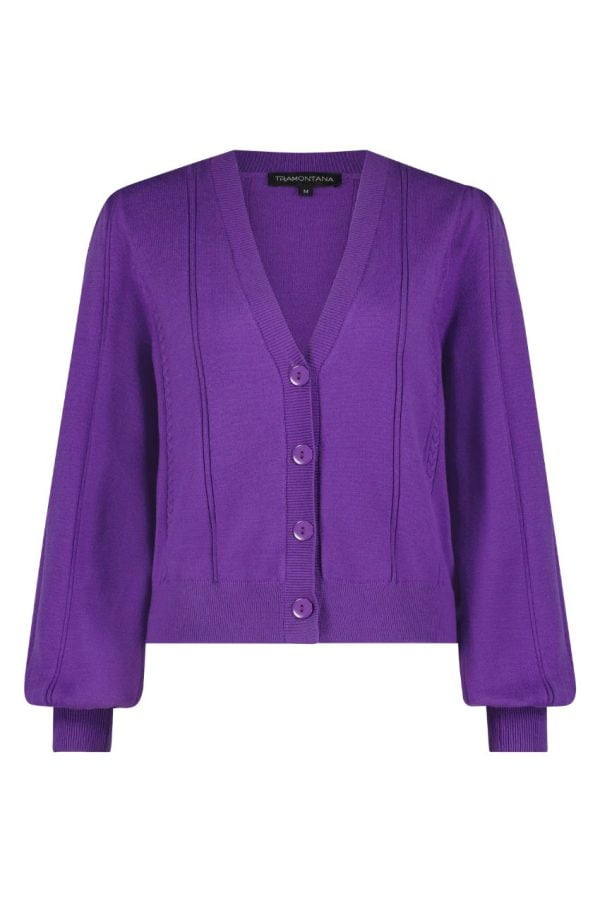 Tramontana Q01-10-701 Cardigan V-Neck Purple