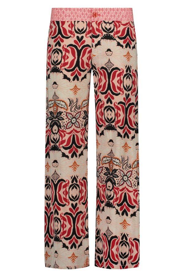 Tramontana Q01-09-101 Trousers Ornament Print Print Neutrals