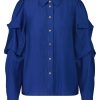 Tramontana C14-09-301 Blouse Fancy Sleeve Bright Blue