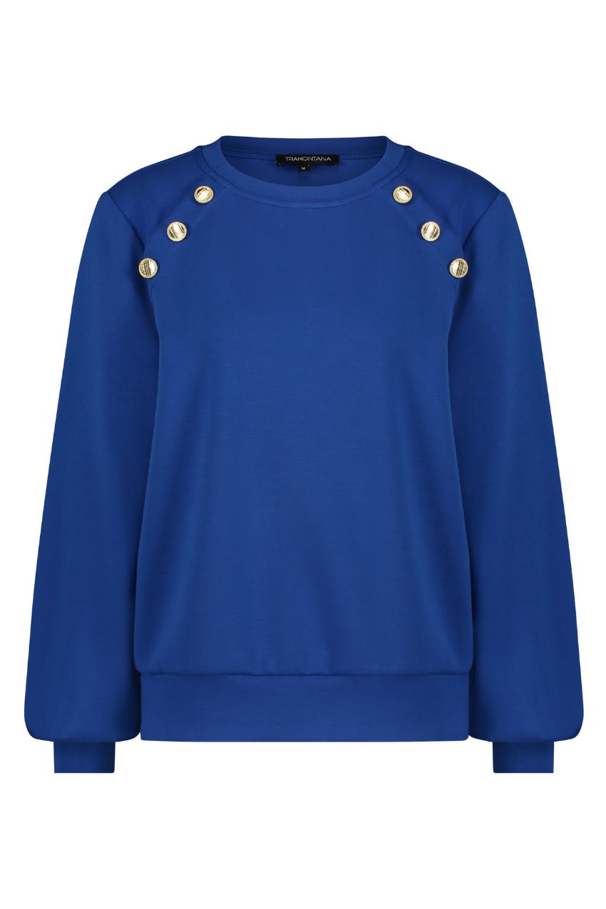 Tramontana C20-09-601 Sweater Sailor Details Bright Blue
