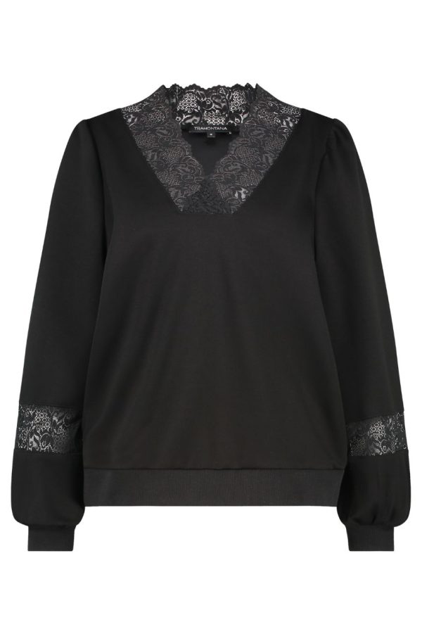 Tramontana C06-09-601 Sweater Lace Details Black
