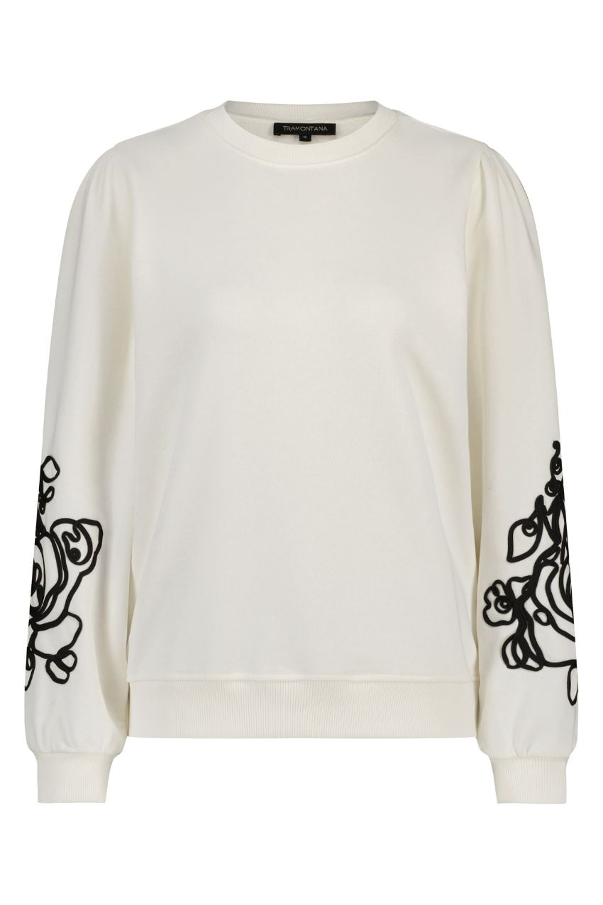 Tramontana D04-10-601 Sweater With Tape Details Off White