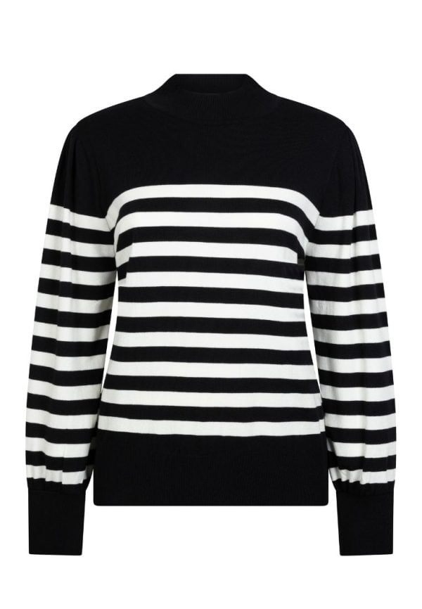 Zoso 234 Sweater Fame Striped Black/ Off White