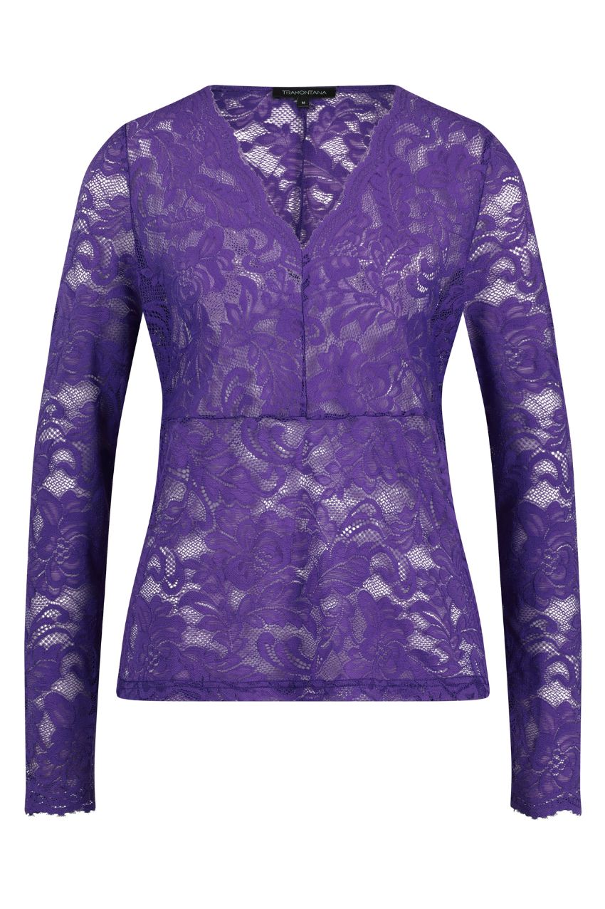 Tramontana C14-10-401 Top Lace Long Sleeve Purple