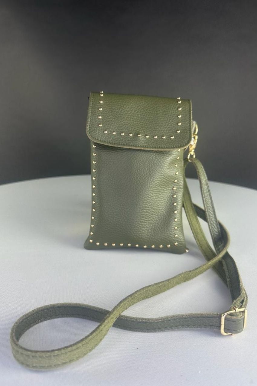 Phone Bag Golden Hardware Green