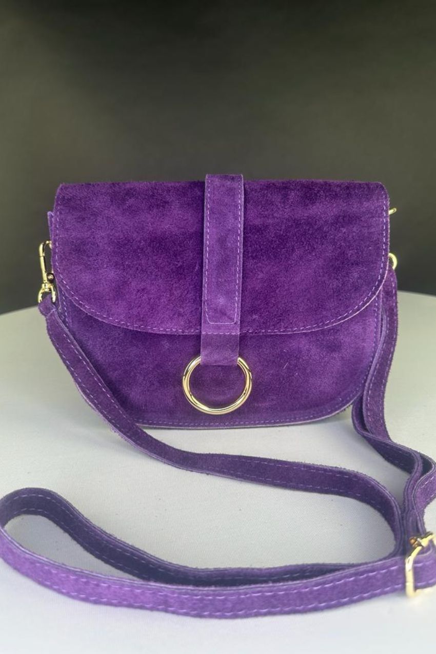 Shoulder Bag Golden Hardware Purple