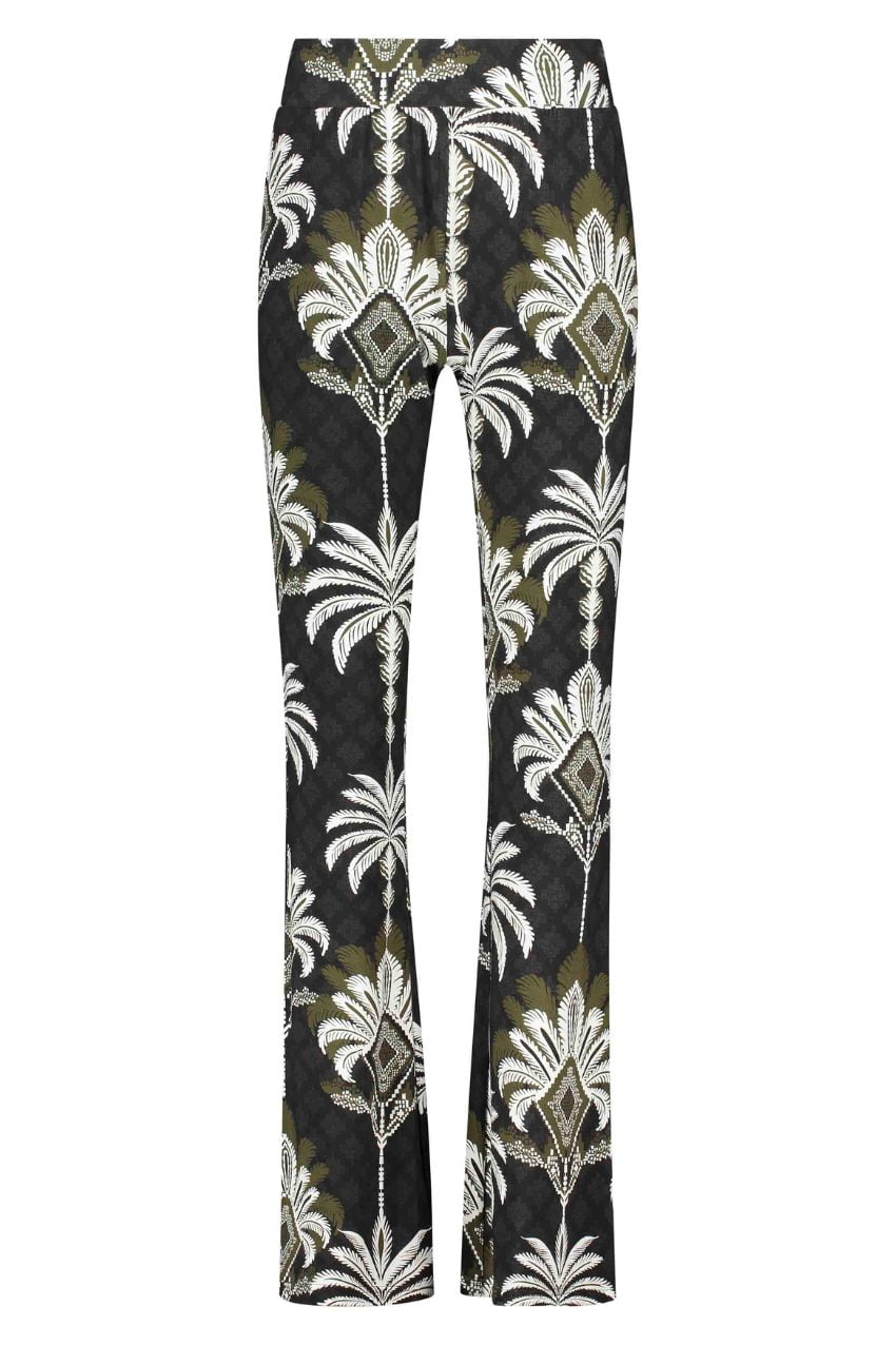 Tramontana D09-12-101 Trousers Palm Print Blacks