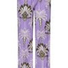 Tramontana A01-12-102 Trousers Purple Palm Print Purples