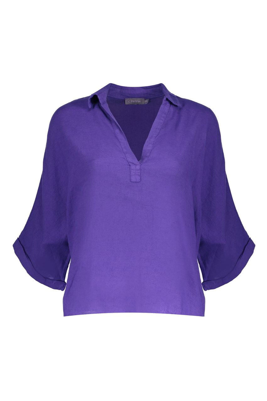 Geisha 43334-70 Blouse 1/2 Sleeve Purple