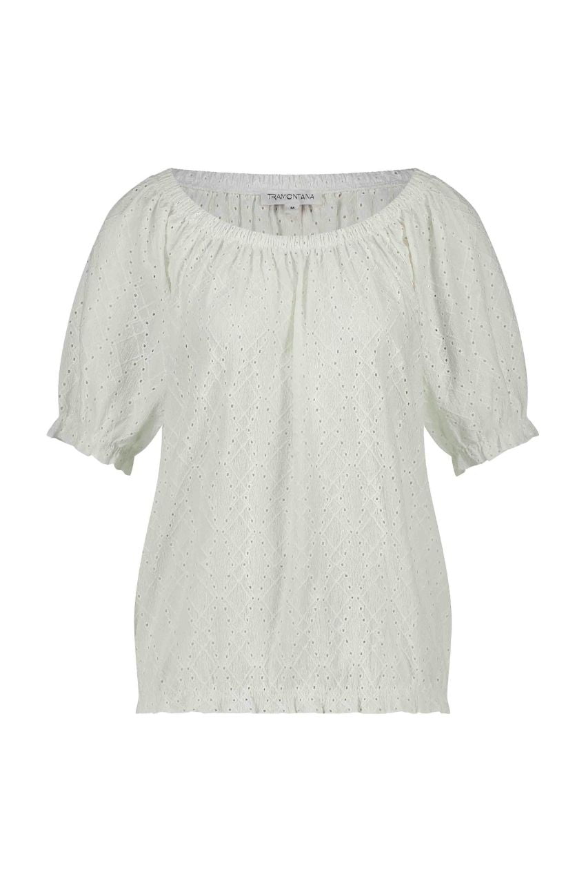 Tramontana K01-12-403 Top Embroidery Stretch White